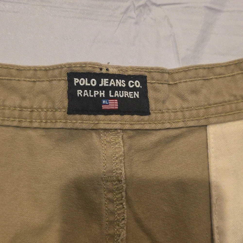 Polo Jeans Co. Men's Vintage Y2K Beige Flat Front‎ Cargo 8
